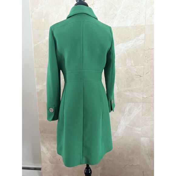 VTG J.Crew Belted Wool Lady Day Coat P8 Kelly Green, Classic Preppy Jenna Lyons - Picture 9 of 15